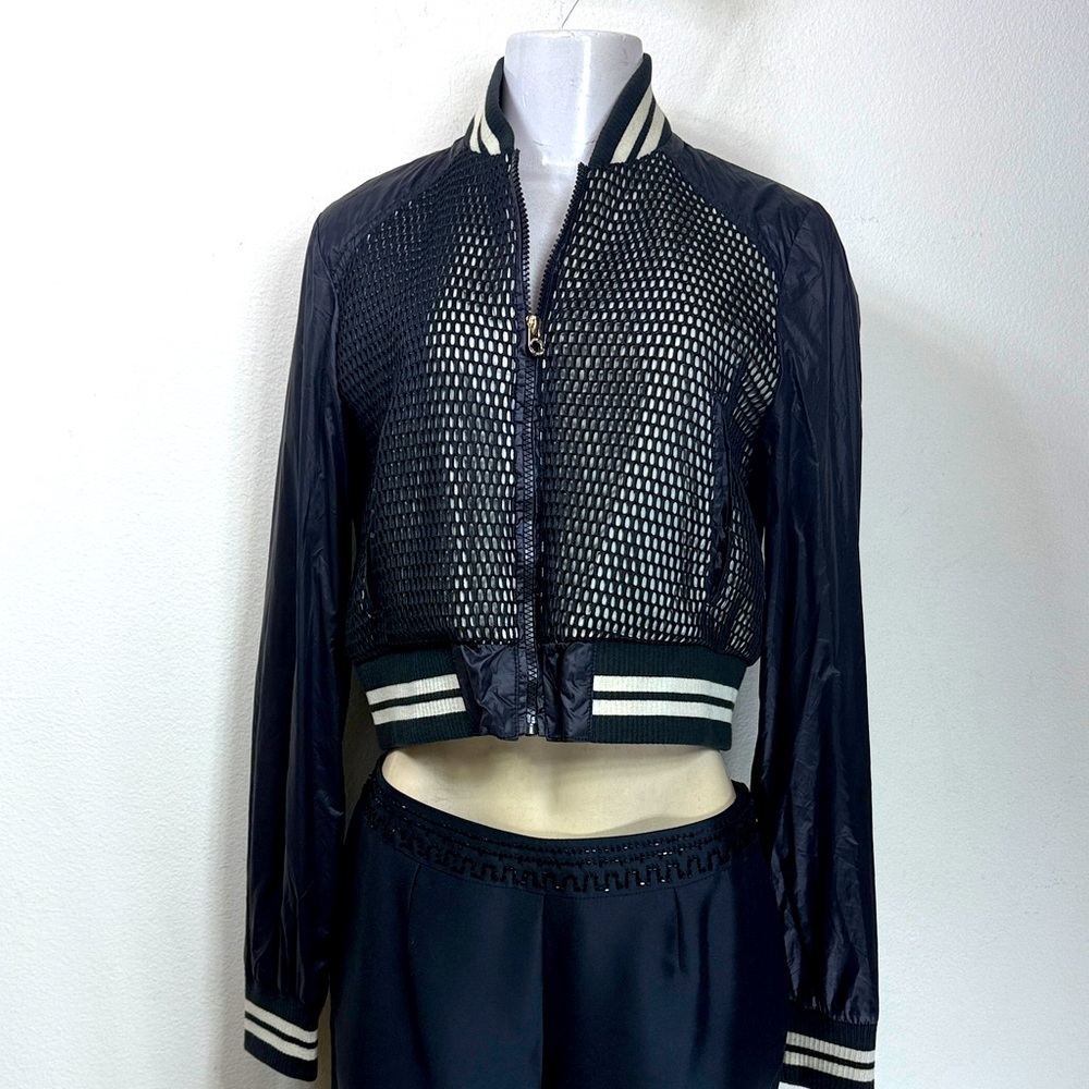 (N5) Members Only Women's Full-Zip Mesh Windbreaker Jacket, Lightweight, Size S